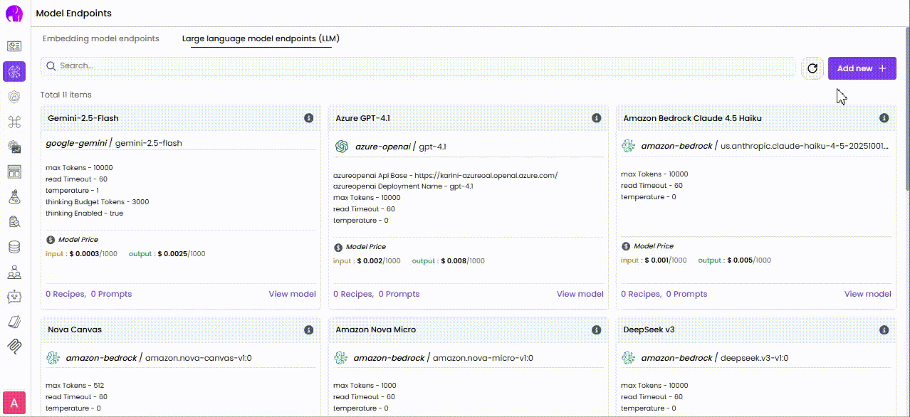 Browse, manage, and integrate a wide range of AI models from a unified interface.
