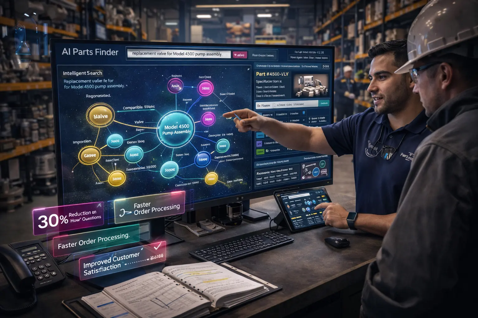 Industrial control panel with buttons and switches